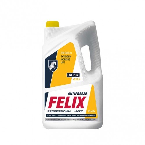  Антифриз FELIX Energy G12+ желтый -45 5кг