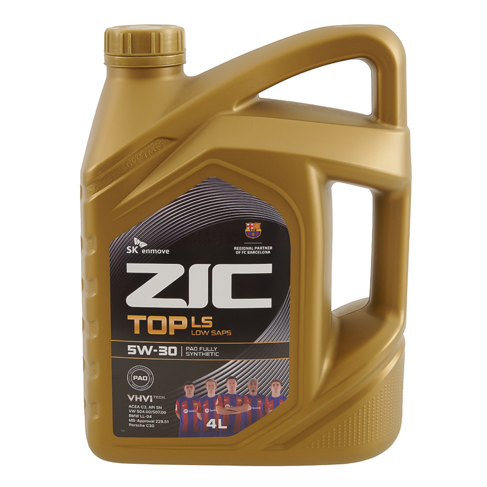 Масло моторное синтетика ZIC TOP LS 5W-30 4 л.
