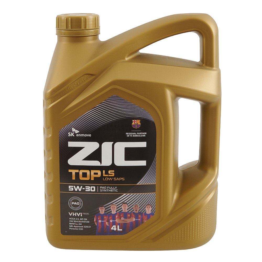 Масло моторное синтетика ZIC TOP LS 5W-30 4 л.