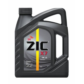  Масло моторное синтетика ZIC X7 5W-40 4 л.