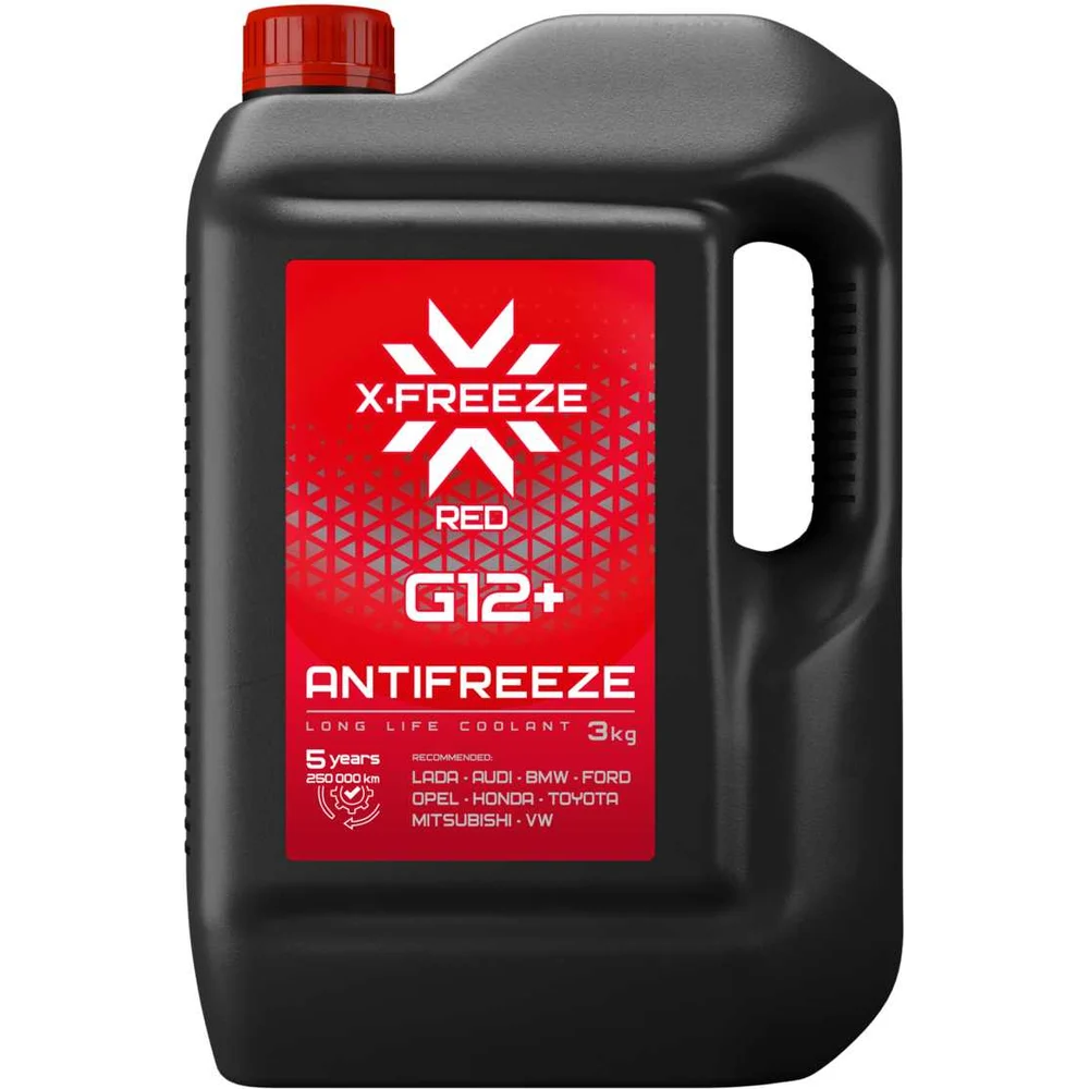  Антифриз X-Freeze G12+ красный в п/э кан. 3 кг
