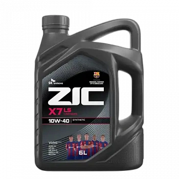 Масло моторное синтетика ZIC X7 LS 10W-40 6 л.