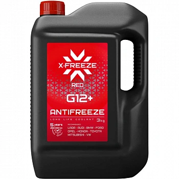  Антифриз X-Freeze G12+ красный в п/э кан. 3 кг