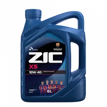 Масло моторное полусинтетика ZIC X5 10W-40 6 л.